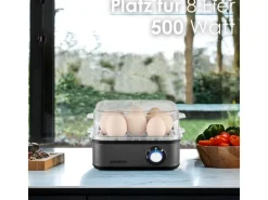 STEINBORG SB-2630 Eierkocher für 1 bis 8 Eier Dampfauslass 500 Watt< Haushaltsgeräte