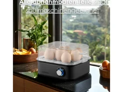 STEINBORG SB-2630 Eierkocher für 1 bis 8 Eier Dampfauslass 500 Watt< Haushaltsgeräte