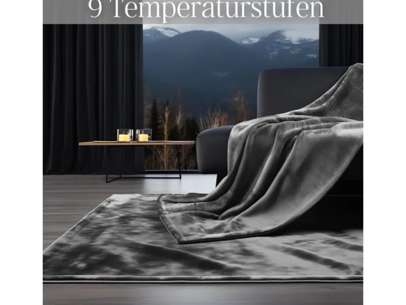 STEINBORG Haushaltsgeräte<SB-9522 Heizdecke mit Timer 9 Temperaturstufen 180x130 cm