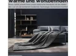 STEINBORG Haushaltsgeräte<SB-9522 Heizdecke mit Timer 9 Temperaturstufen 180x130 cm