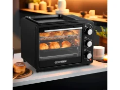 Best STEINBORG SB-3001 3in1 Minibackofen mit Umluft 20 Liter 1300 Watt Schwarz