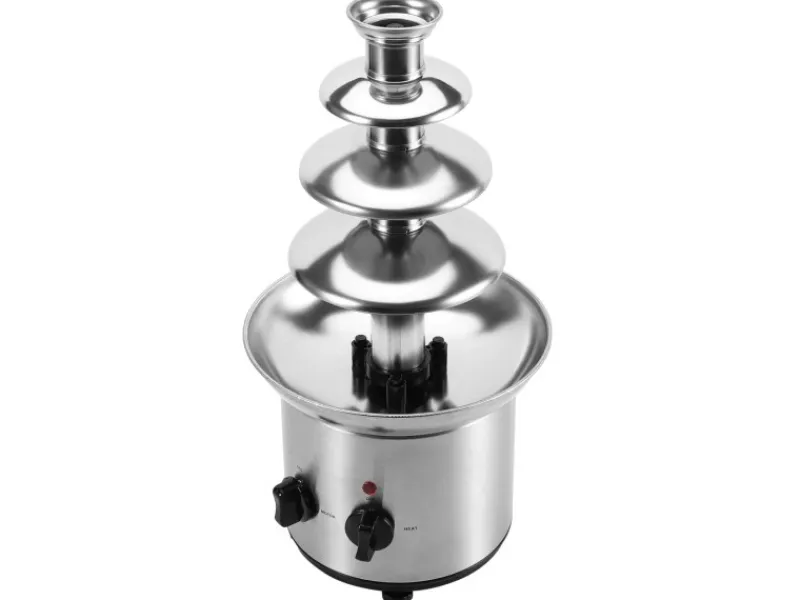 Hot STEINBORG SB-6030 Schokoladenbrunnen Edelstahl 4-Etagen 1250g Kapazität 190 Watt
