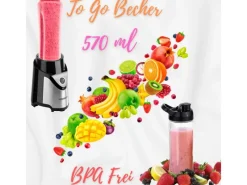 Outlet STEINBORG SB-7030 Standmixer mit To-Go Becher Glaskrug BPA-Frei 500 Watt