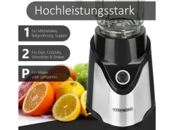 Outlet STEINBORG SB-7030 Standmixer mit To-Go Becher Glaskrug BPA-Frei 500 Watt