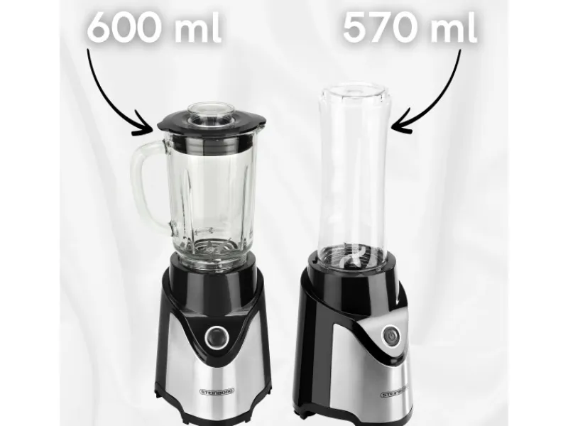 Outlet STEINBORG SB-7030 Standmixer mit To-Go Becher Glaskrug BPA-Frei 500 Watt