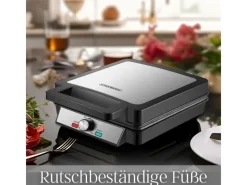 Outlet STEINBORG SB-2060 Waffeleisen für 4 Waffeln Antihaftbeschichtung 1200 Watt