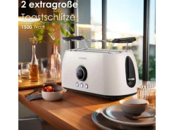 Hot STEINBORG SB-2214 XXL 4 Scheiben Toaster Digitales Display 1500 Watt Beige