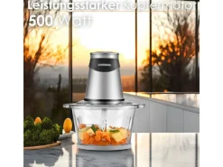 STEINBORG SB-2640 Zerkleinerer mit Glasbehälter Elektrisch 1,8L 500 Watt< Haushaltsgeräte