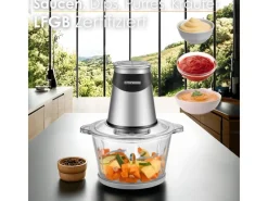 STEINBORG SB-2640 Zerkleinerer mit Glasbehälter Elektrisch 1,8L 500 Watt< Haushaltsgeräte