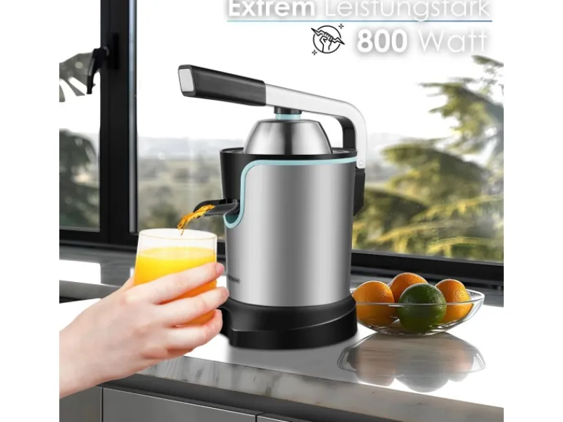 STEINBORG SB-7051 Zitruspresse Saftpresse Edelstahlgehäuse 800 Watt< Haushaltsgeräte