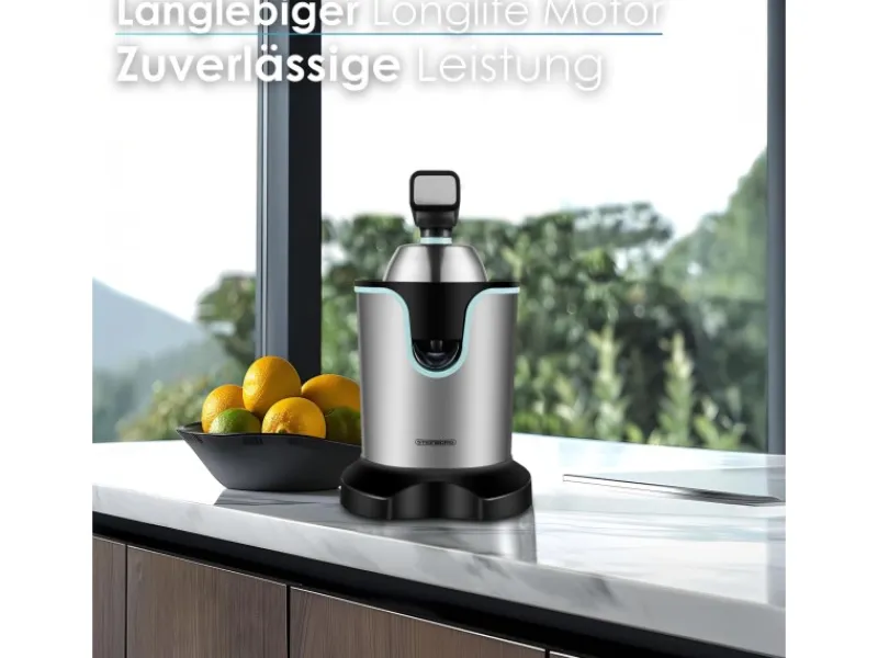 STEINBORG SB-7051 Zitruspresse Saftpresse Edelstahlgehäuse 800 Watt< Haushaltsgeräte