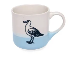 Geschirr<Steingut-Becher Möwe Ø 9 cm Hell-/Dunkelblau