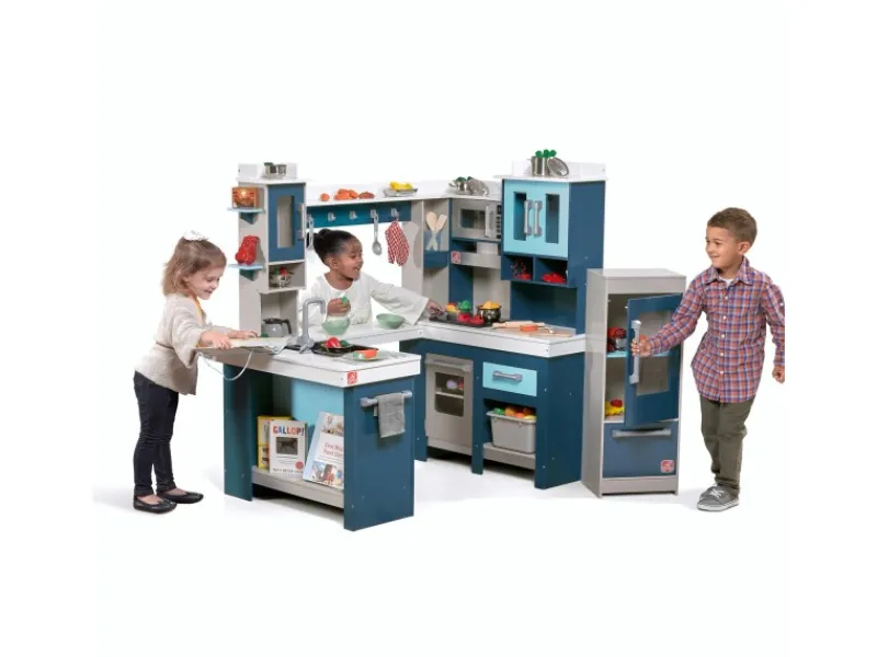 Step2 Spielküche Grand Walk In Wood Kitchen< Herde