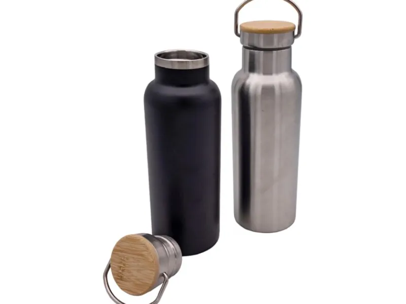 Steuber Trinkflasche mit Tragehenkel ca. 600 ml Edelstahlfarben< Küchenhelfer