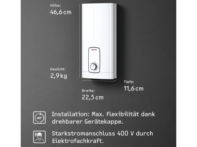 Stiebel Eltron Durchlauferhitzer<Elektronischer Durchlauferhitzer DHB ST TREND 18/21/24 kW Wählbar