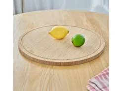 Outlet SVITA Luigi 2er Bambustablett Schneidebrett Küchenbrett Servierplatte Saftrille