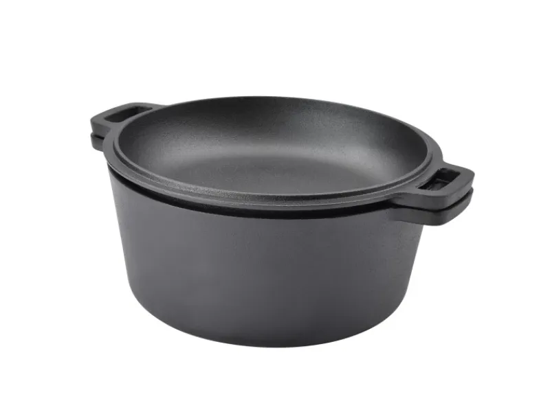 TAINO Double Dutch Oven 6L Gusseisen Deckel Allzweck-Kochtopf Schmortopf Dopf< Pfannen|Töpfe