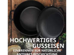 TAINO Double Dutch Oven 6L Gusseisen Deckel Allzweck-Kochtopf Schmortopf Dopf< Pfannen|Töpfe