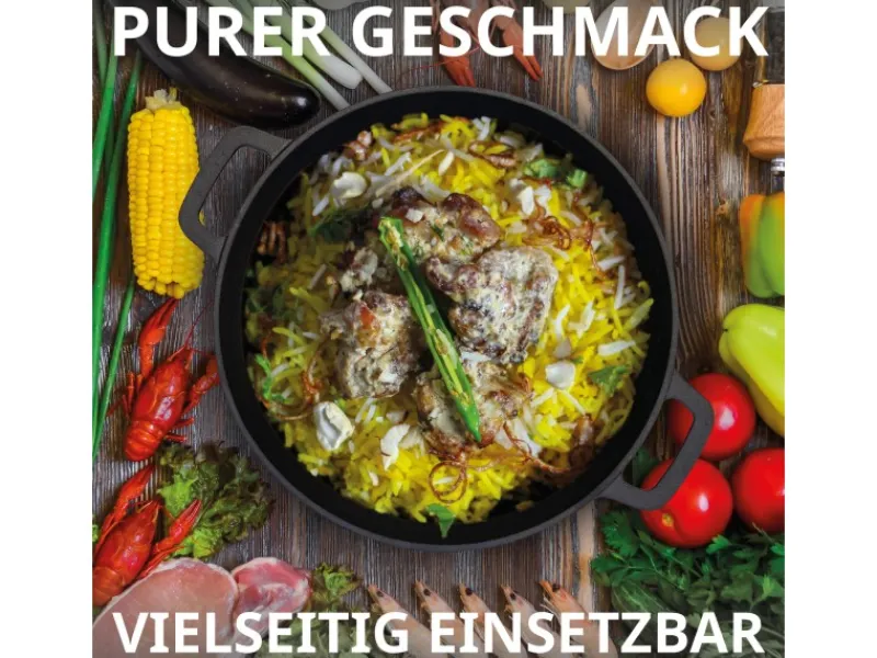 TAINO Double Dutch Oven 6L Gusseisen Deckel Allzweck-Kochtopf Schmortopf Dopf< Pfannen|Töpfe