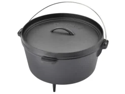 TAINO Dutch Oven Gusseisen 8L Set Deckelheber Ständer Zubehör Cast Iron< Herde|Töpfe