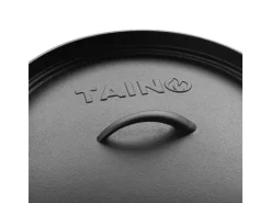 TAINO Dutch Oven Gusseisen 8L Set Deckelheber Ständer Zubehör Cast Iron< Herde|Töpfe