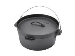 TAINO Dutch Oven 4L Gusseisen Feuertopf Deckelheber Grillzubehör Dopf< Herde|Töpfe