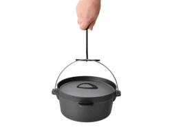 TAINO Dutch Oven 4L Gusseisen Feuertopf Deckelheber Grillzubehör Dopf< Herde|Töpfe