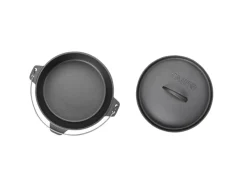 TAINO Dutch Oven 4L Gusseisen Feuertopf Deckelheber Grillzubehör Dopf< Herde|Töpfe