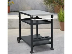 TAINO Nikan Grillwagen Grilltisch Rollwagen Grillständer Klein Mit Rollen Outdoor Balkon Garten Terrasse Schwarz< Servierwagen