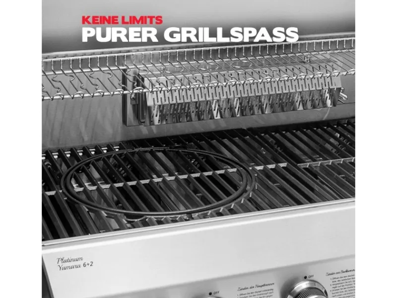 TAINO Schneidebretter<Platinum Yamara 6+2 Gasgrill Edelstahl 6 Brenner Sear-Burner Backburner