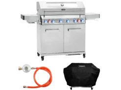 Outlet TAINO Platinum Yamara 6+2 Set Mit Haube Gasgrill Edelstahl 6 Brenner Sear-Burner Backburner