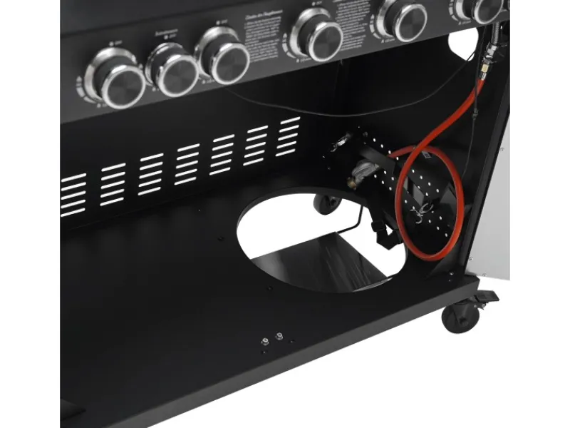 TAINO Schneidebretter<Platinum Yamara Dark 6+2 Gasgrill Set Mit Haube Stahl 6 Brenner Sear-Burner Backburner