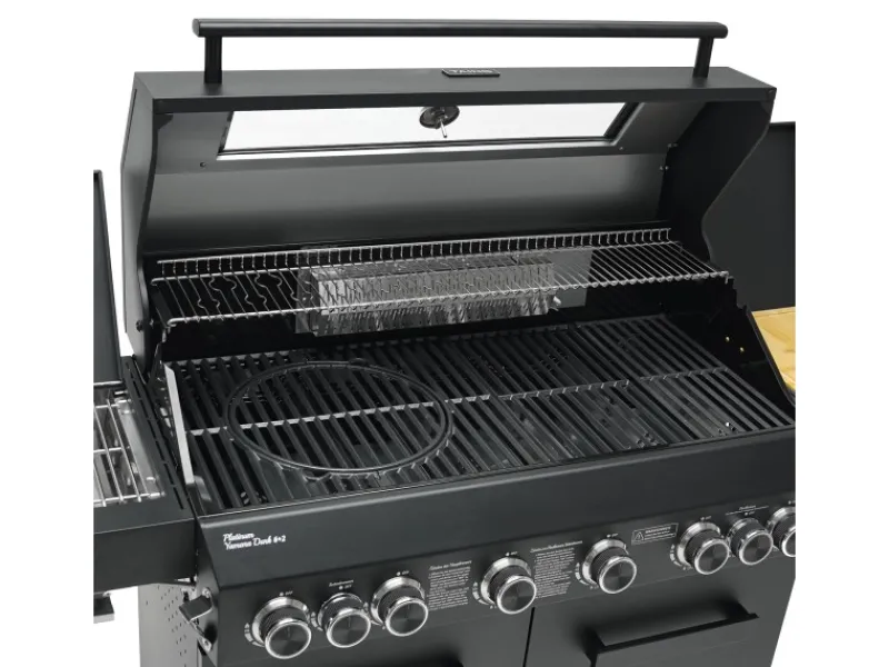 TAINO Schneidebretter<Platinum Yamara Dark 6+2 Gasgrill Set Mit Haube Stahl 6 Brenner Sear-Burner Backburner