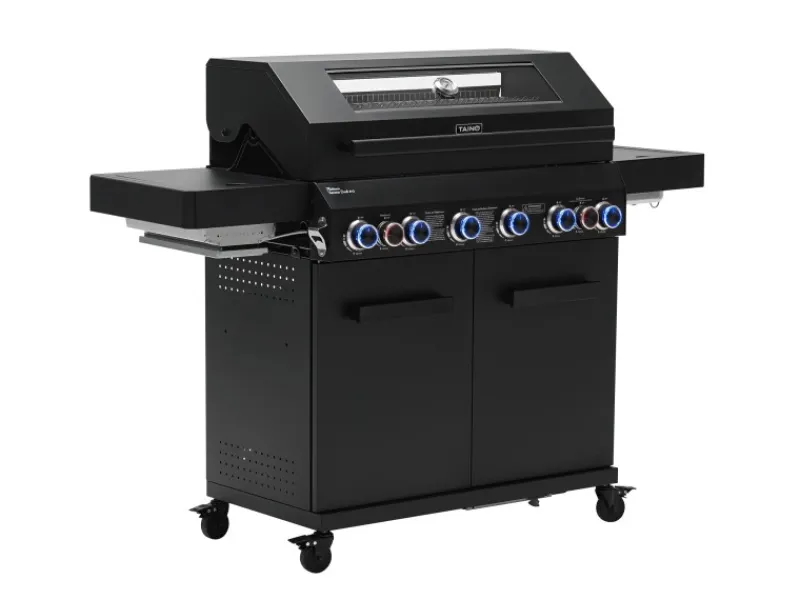 TAINO Schneidebretter<Platinum Yamara Dark 6+2 Gasgrill Stahl 6 Brenner Sear-Burner Backburner