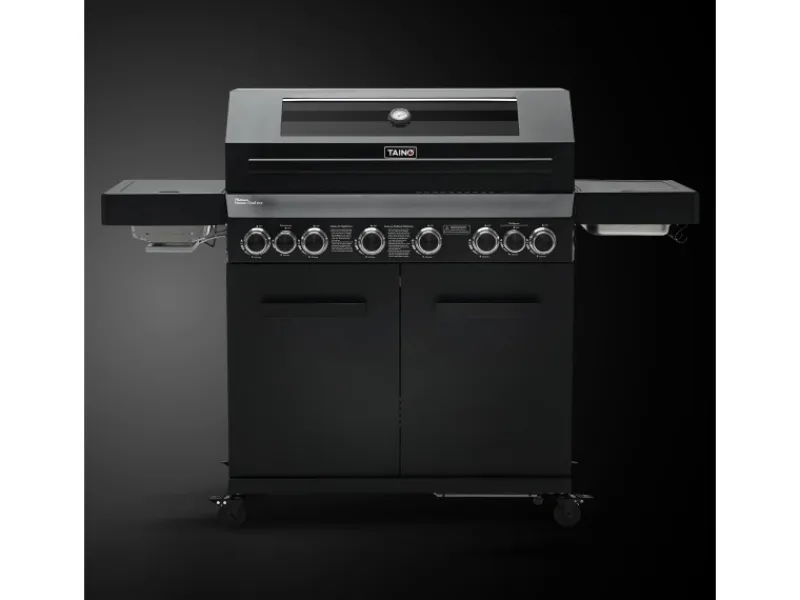 TAINO Schneidebretter<Platinum Yamara Dark 6+2 Gasgrill Stahl 6 Brenner Sear-Burner Backburner