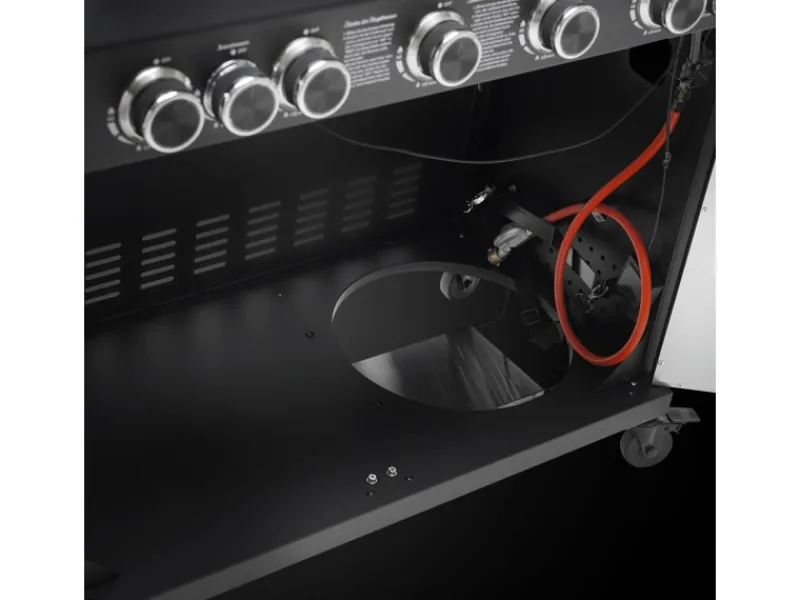 TAINO Schneidebretter<Platinum Yamara Dark 6+2 Gasgrill Stahl 6 Brenner Sear-Burner Backburner