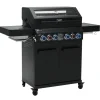 TAINO Schneidebretter<Platinum Yamara Dark 4+2 Gasgrill Stahl 4 Brenner Sear-Burner Backburner