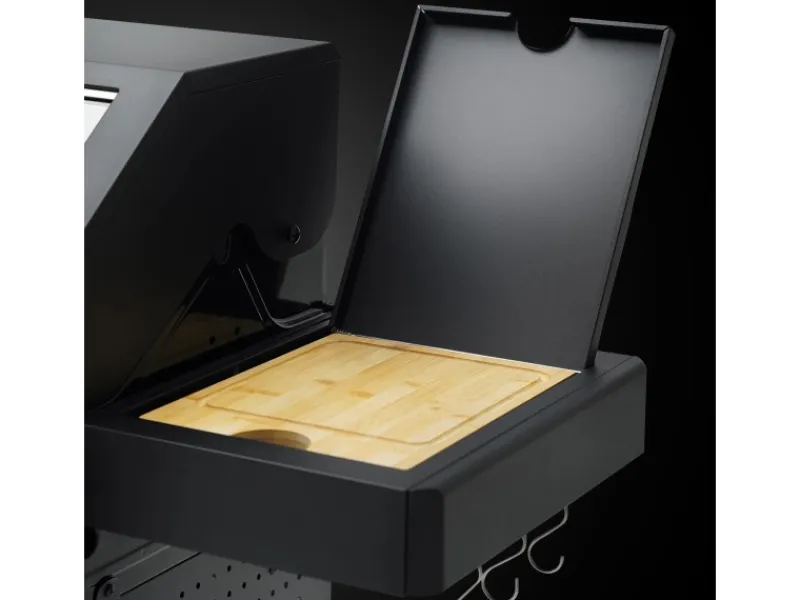 TAINO Schneidebretter<Platinum Yamara Dark 4+2 Gasgrill Stahl 4 Brenner Sear-Burner Backburner