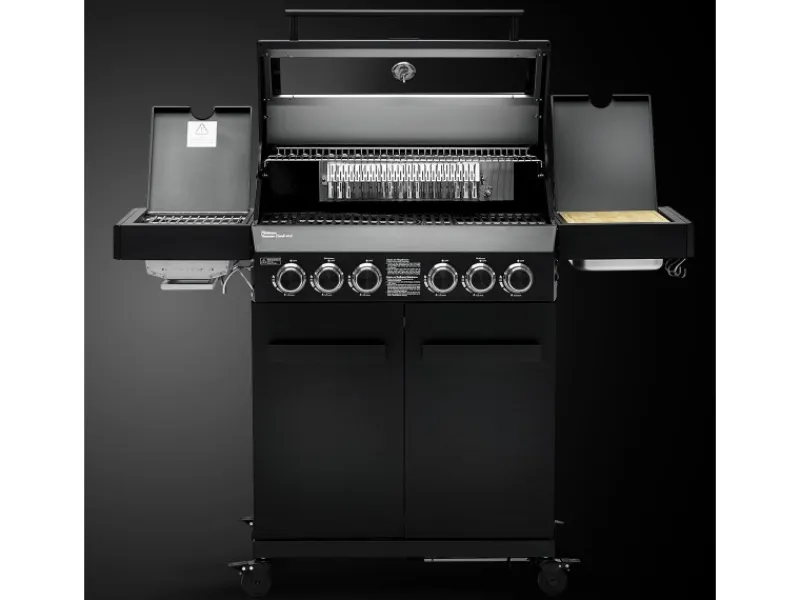 TAINO Schneidebretter<Platinum Yamara Dark 4+2 Gasgrill Stahl 4 Brenner Sear-Burner Backburner