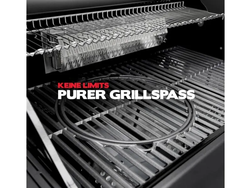 TAINO Schneidebretter<Platinum Yamara Dark 4+2 Gasgrill Stahl 4 Brenner Sear-Burner Backburner