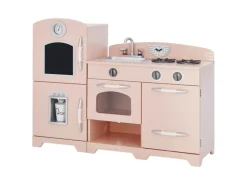Discount Teamson Kids Große Holzspielküche Spielherdset mit Zubehör Rosa
