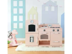 Discount Teamson Kids Große Holzspielküche Spielherdset mit Zubehör Rosa