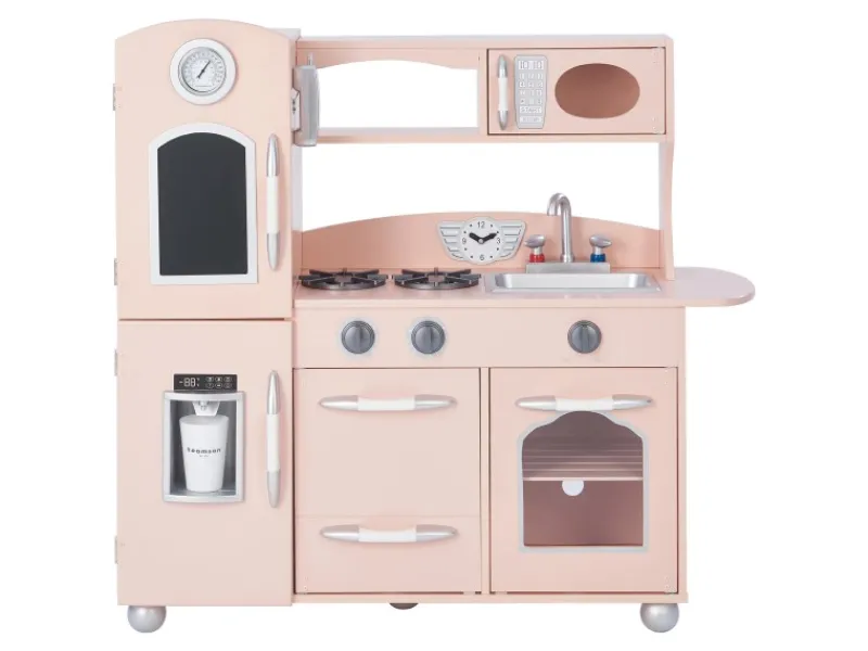 Sale Teamson Kids Kinderküche Spielküche mit Zubehör für Kinder Rosa