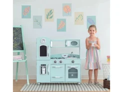 Teamson Kids Kinderküche Spielküche mit Zubehör für Kinder Minze< Herde|Kühlschränke
