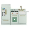 Teamson Kids Little Chef Charlotte Moderne Spielküche mit Zubehör Mint Gold< Herde|Kühlschränke