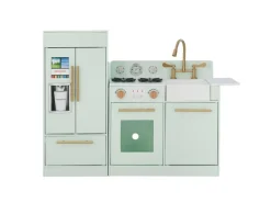 Teamson Kids Little Chef Charlotte Moderne Spielküche mit Zubehör Mint Gold< Herde|Kühlschränke