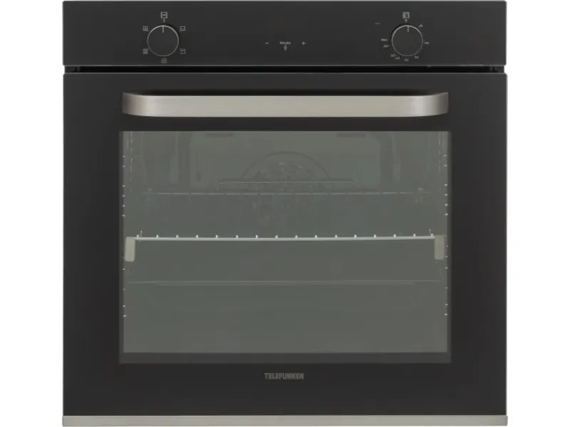 Telefunken Kochfelder<Backofen Einbaubackofen Autark 78 Liter Hot Air Shield 60 cm Einbau Ofen Ohne Kochfeld Schwarz