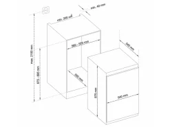 Telefunken Einbaugefrierschrank 88cm Nische 94L Temperaturregelung Tiefkühlschrank 4 Sterne EG88S95E< Gefrierschränke|Einbauküchen