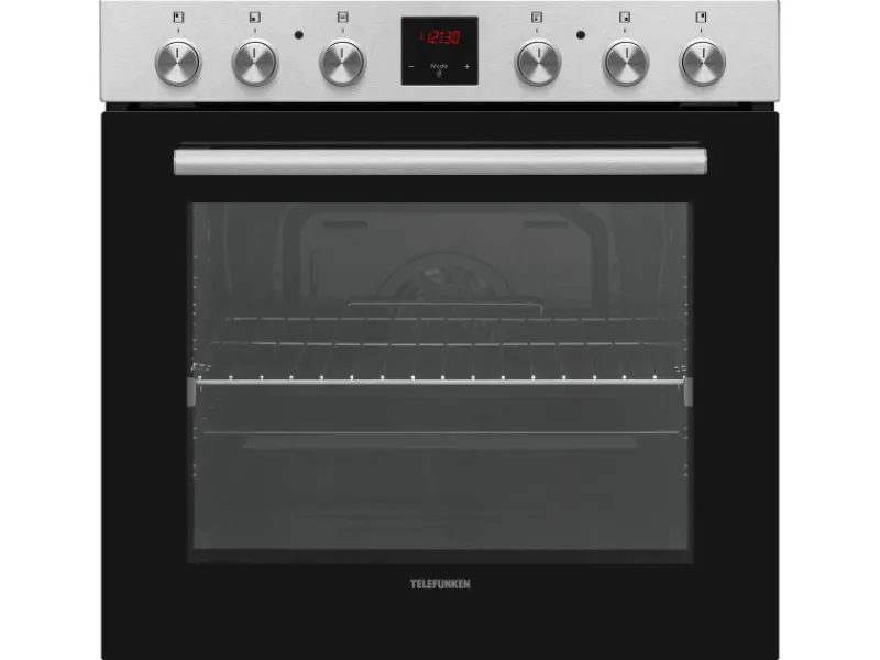 Telefunken Einbauherd-Set Backofen mit Induktionskochfeld 4 Zonen Teleskopauszug 78 Liter B-HS-75-I-I< Einbauküchen|Kochfelder