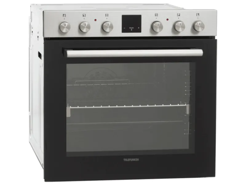 Telefunken Einbauherd-Set Backofen mit Induktionskochfeld 4 Zonen Teleskopauszug 78 Liter B-HS-75-I-I< Einbauküchen|Kochfelder